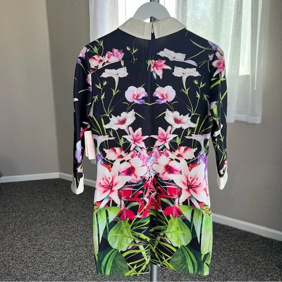 NWT Ted Baker Youma Mirrored Tropics Mini Dress - Picture 6 of 14